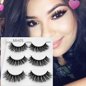 Sexy 100% Handmade 3D mink hair Beauty Thick Long